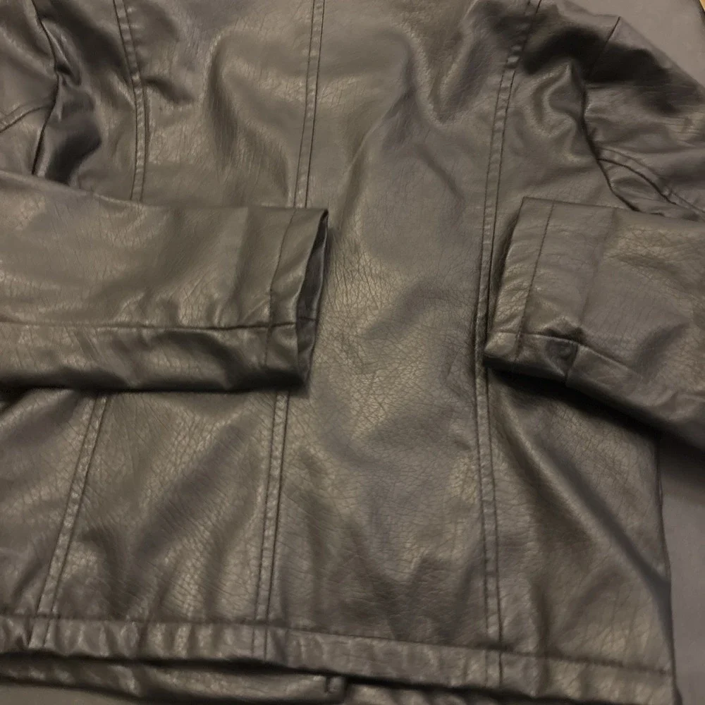 Yoki Faux Leather Zipper Jacket Girls Large 12-14‎ Motorcycle Moto